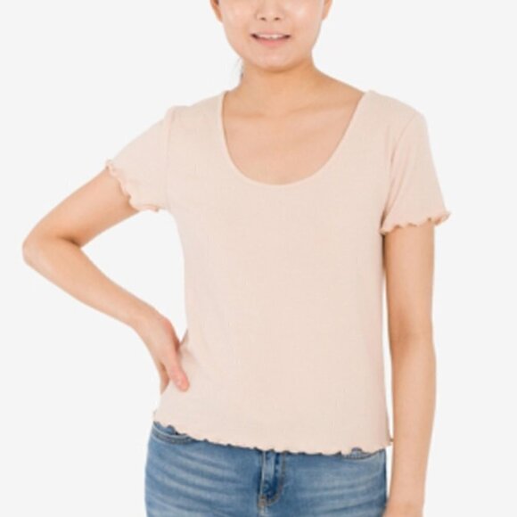 JR230 Hippie Rose Shifting Sand Juniors' Crisscross-Back T-Shirt Size L - Picture 1 of 1